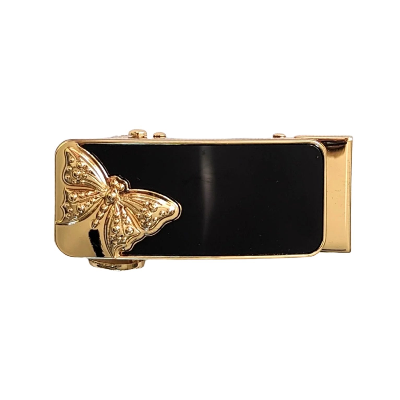 Jack Belt® Women's Full Grain Leather Belt - Slim Black With W14 Buckle (WSLBLW14)