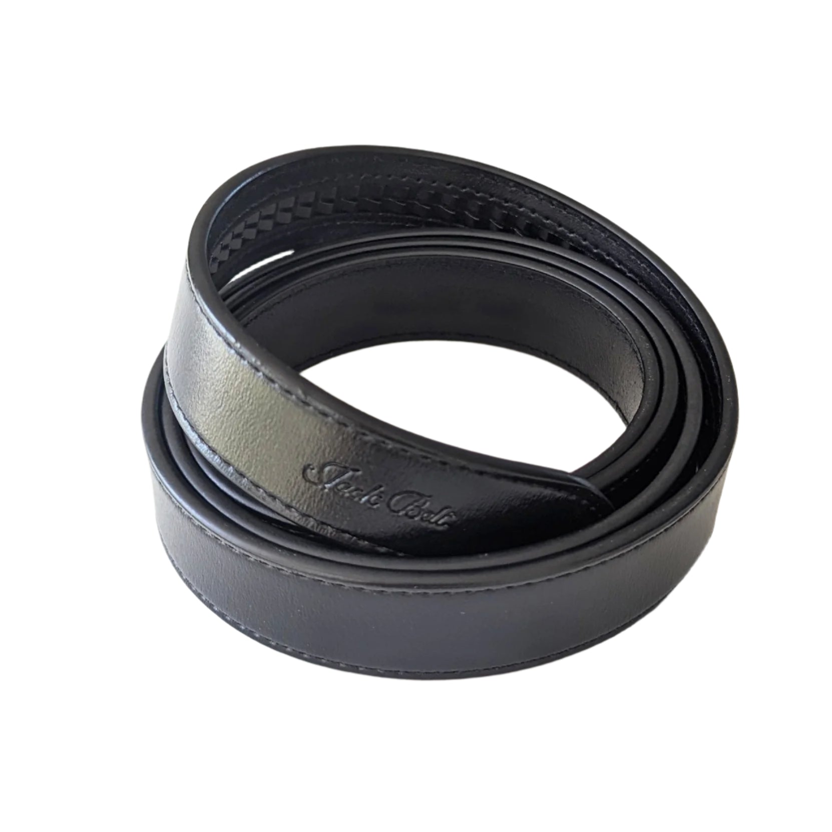 Jack Belt® Women's Full Grain Leather Belt - Slim Black With W18 Buckle (WSLBLW18)