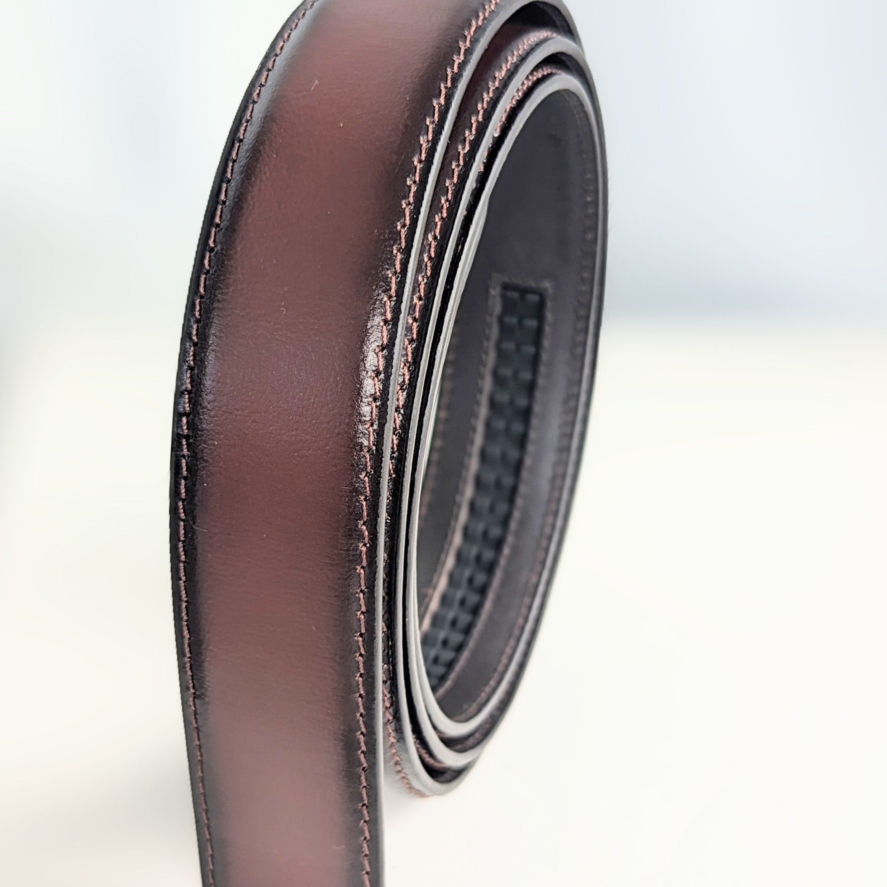 Jack Belt® Men's Full Grain Leather Belt - Plain Brown With M38 Buckle (PLBRM38)