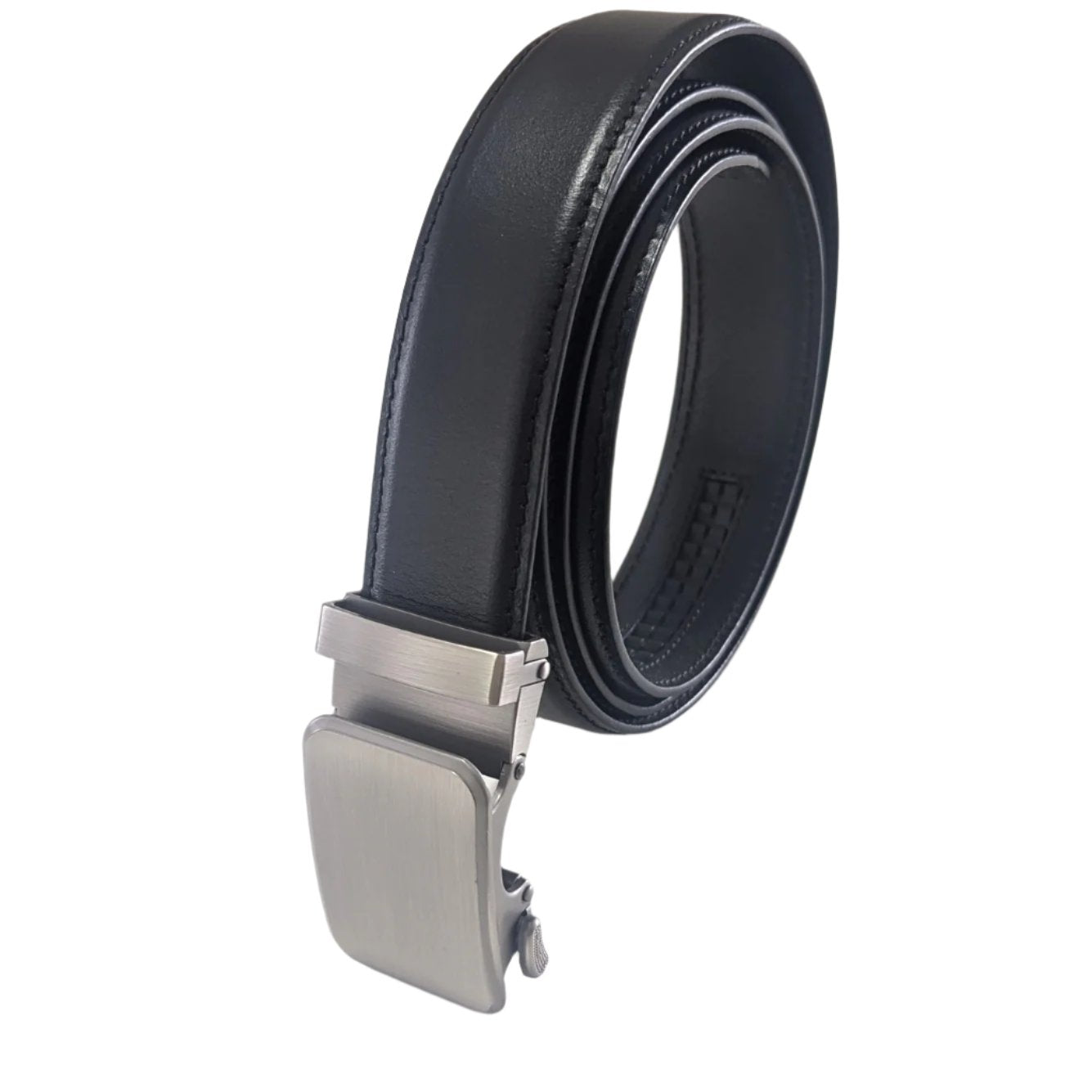 Jack Belt® Men's Full Grain Leather Belt - Plain Black With M70 Buckle (PLBLM70)