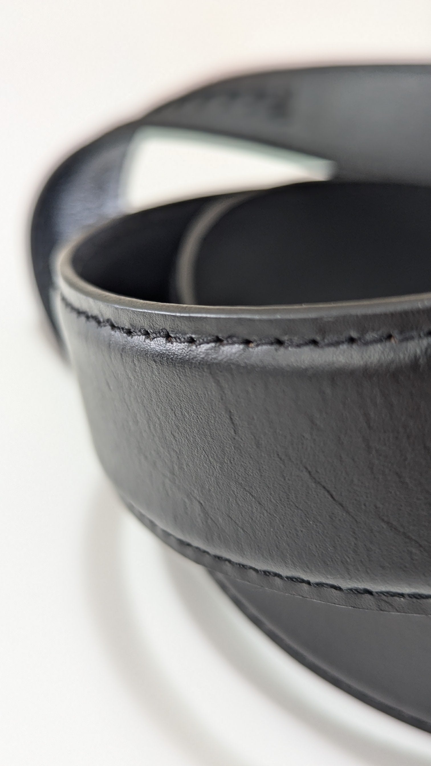 Jack Belt® Men's Full Grain Leather Belt - Plain Black With M4 Buckle (PLBLM4)