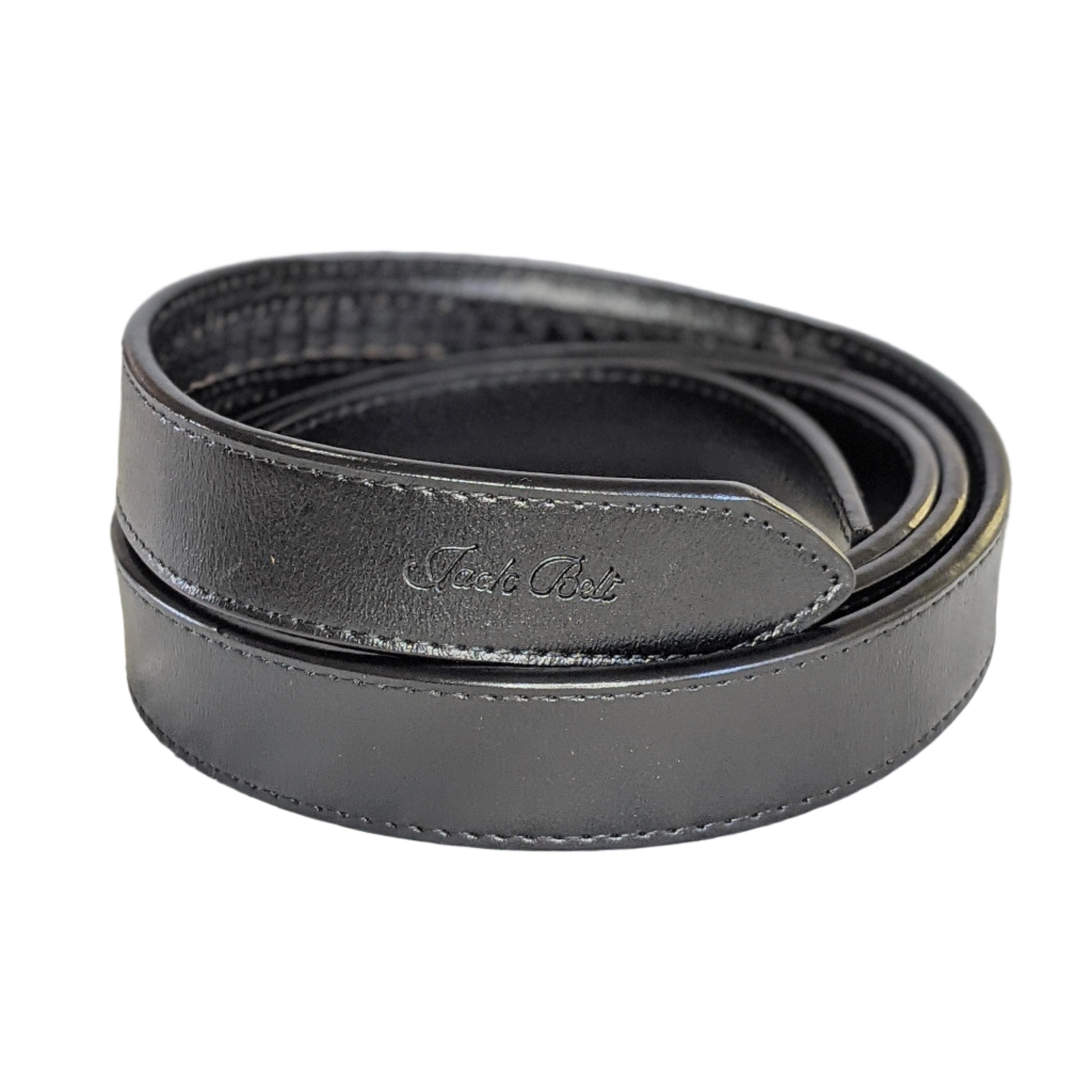 Jack Belt® Women's Full Grain Leather Belt - Slim Black With W16 Buckle (WSLBLW16)