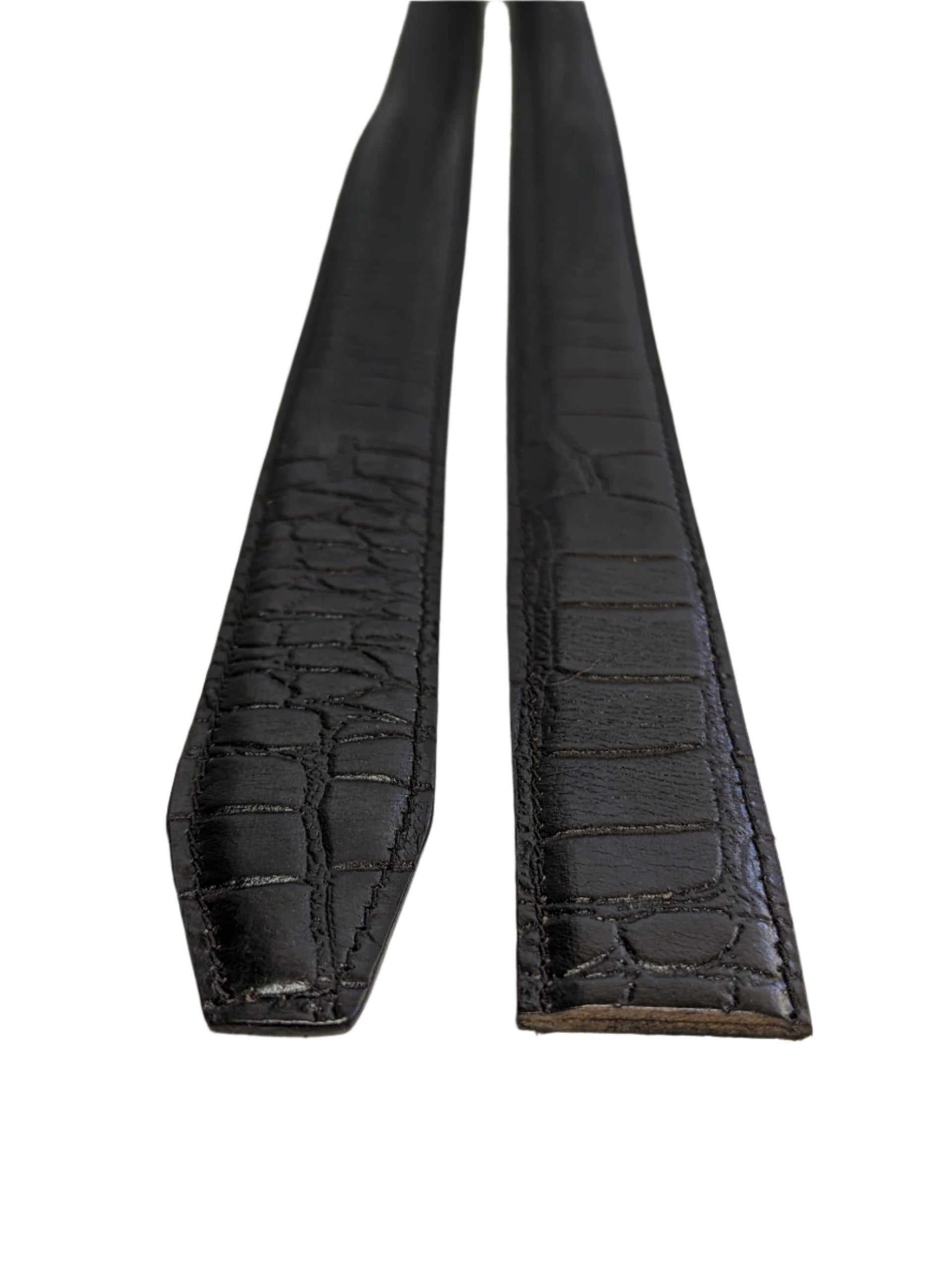 Jack Belt® Men's Full Grain Leather Belt - Croc Black With M38 Buckle (CRBLM38)
