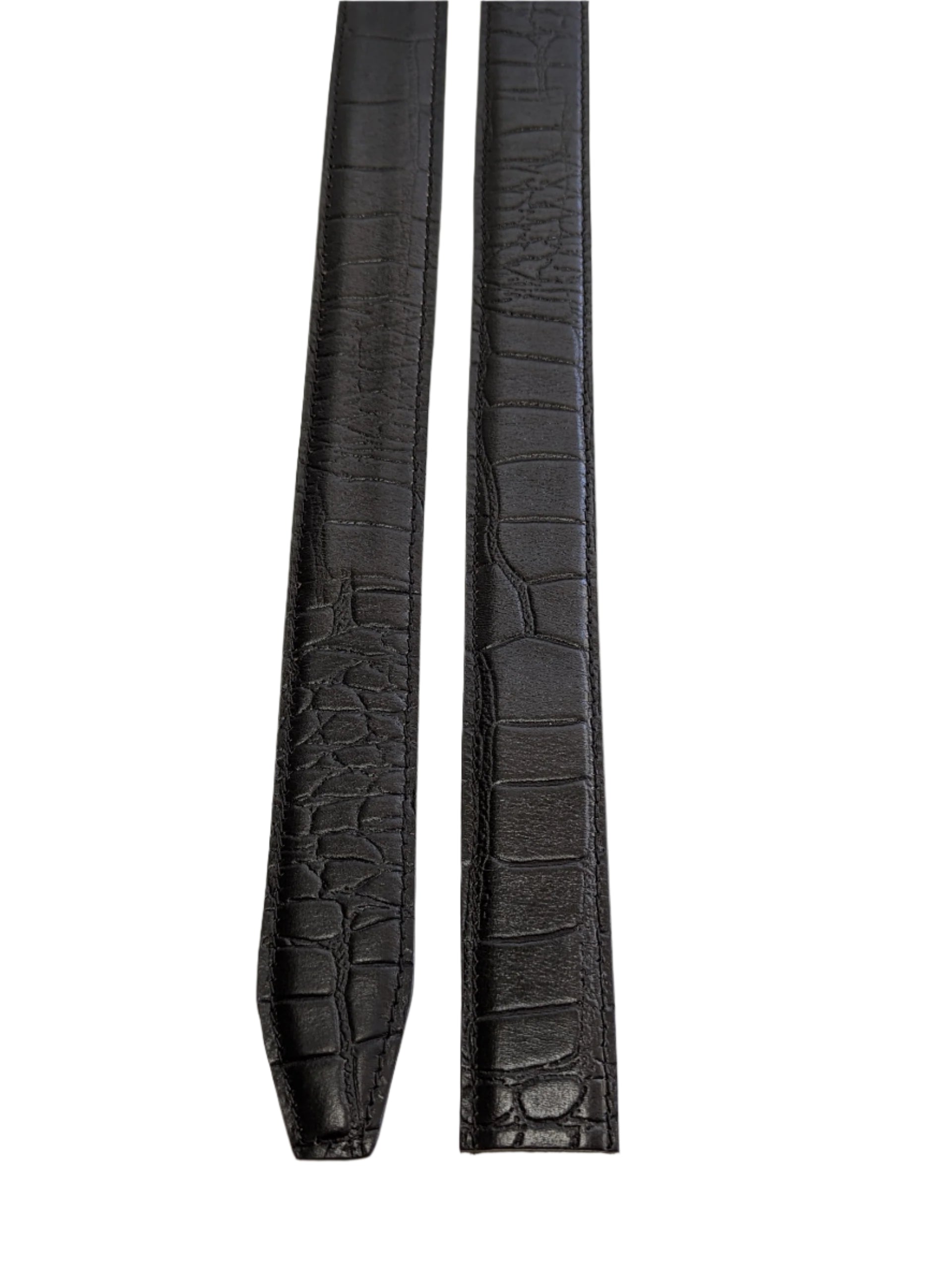 Jack Belt® Men's Full Grain Leather Belt - Croc Black With M38 Buckle (CRBLM38)