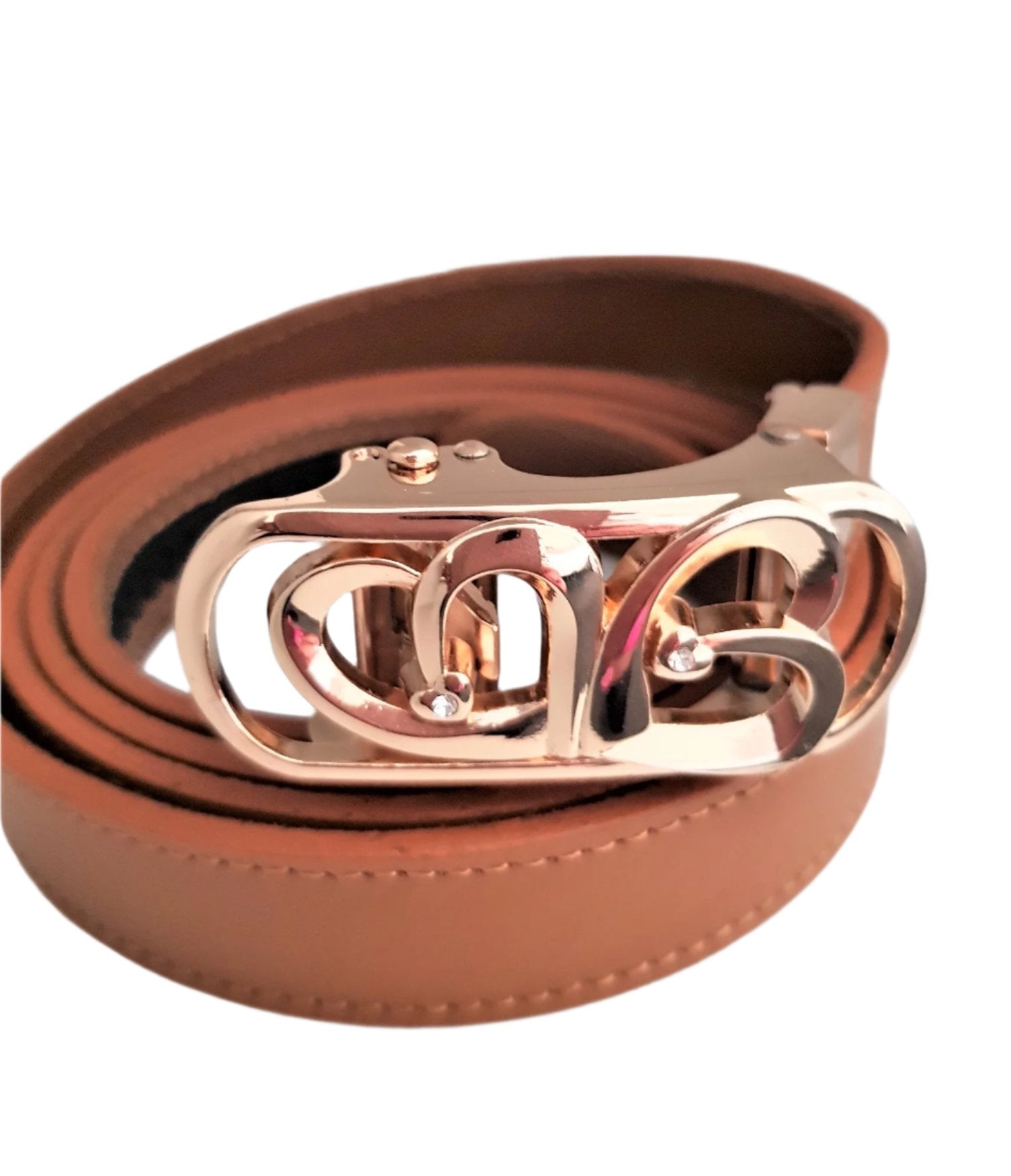 Jack Belt® Women's Full Grain Leather Belt - Slim Tan With W17 Buckle (WSLTAW17)