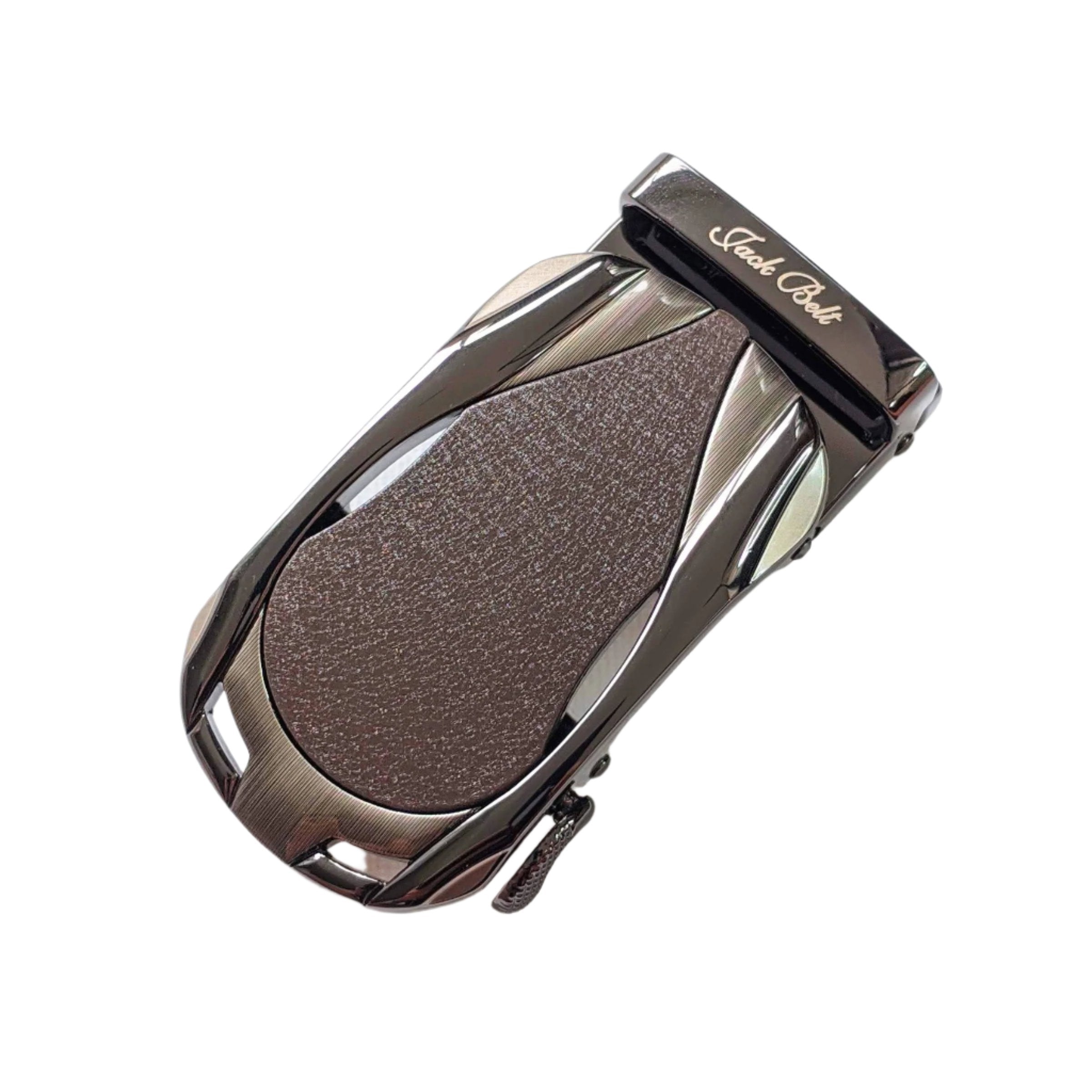 Jack Belt® Men's Full Grain Leather Belt - Plain Brown With M38 Buckle (PLBRM38)