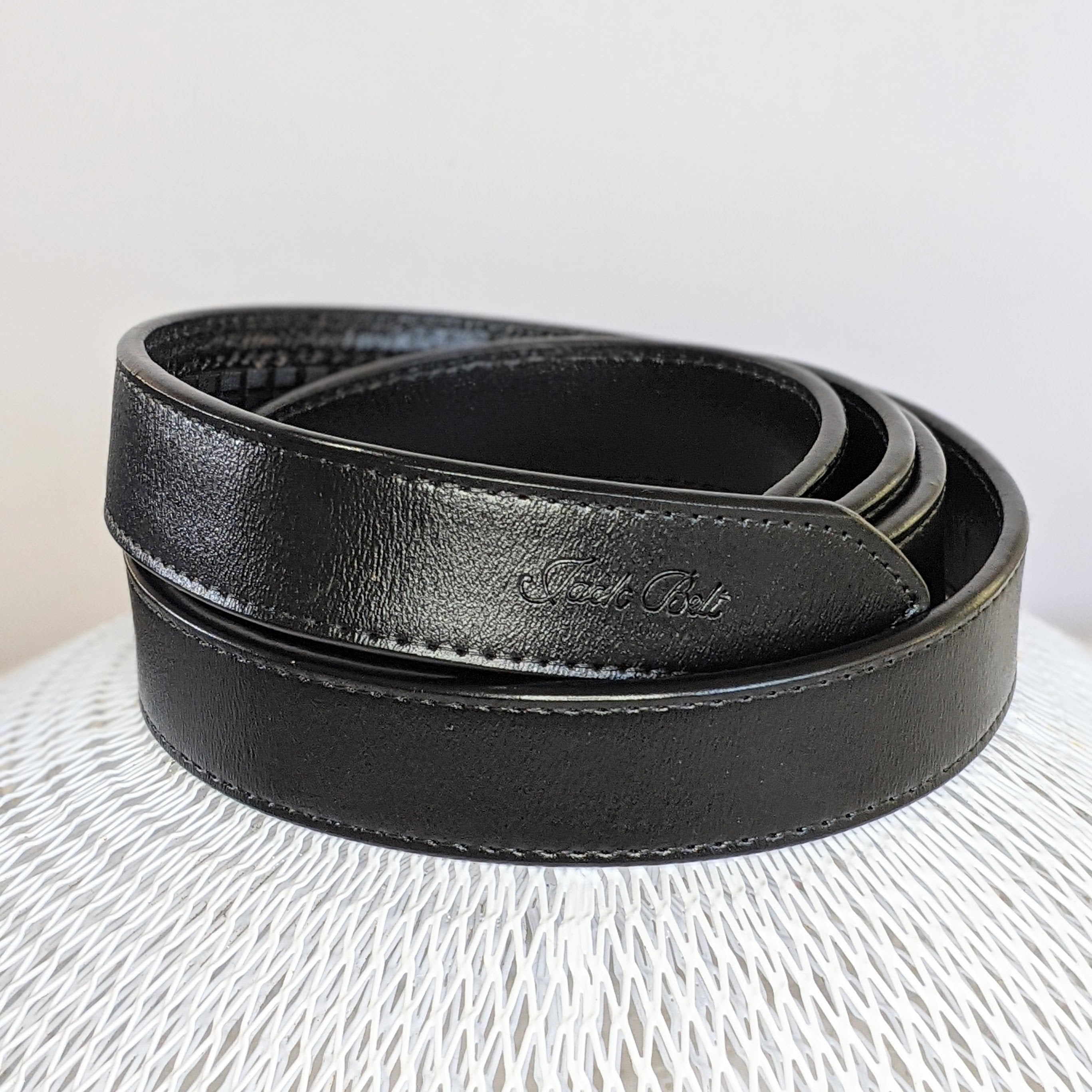 Jack Belt® Women's Full Grain Leather Belt - Slim Black With W15 Buckle (WSLBLW15)