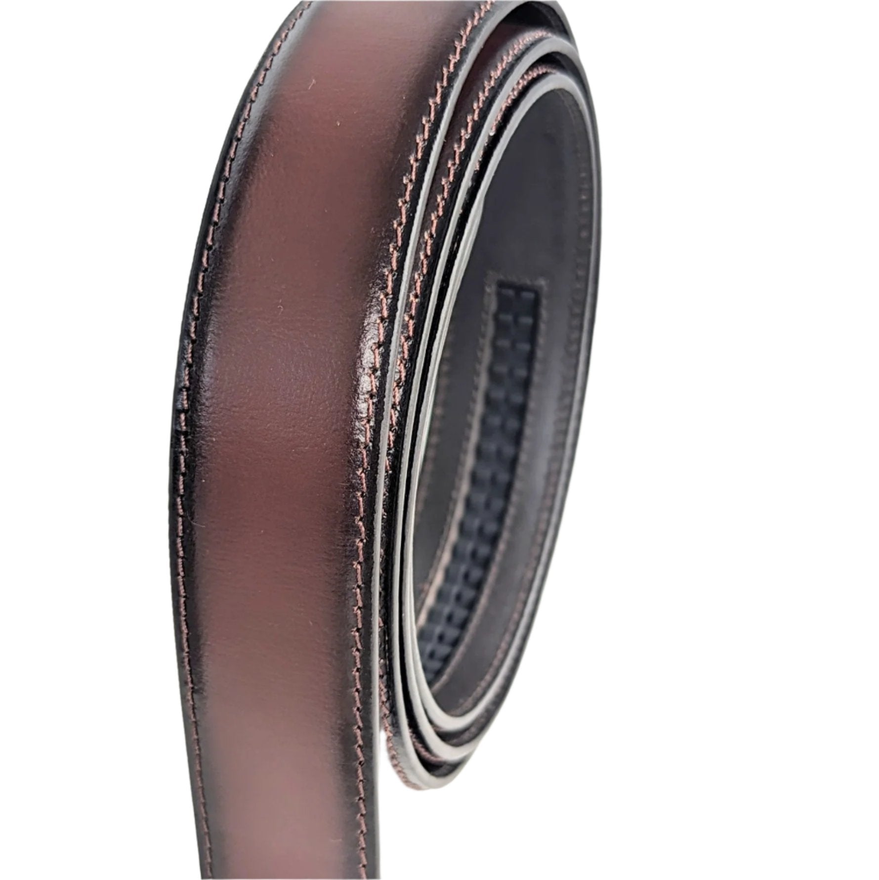 Jack Belt® Men's Full Grain Leather - Plain Brown (PLBR)