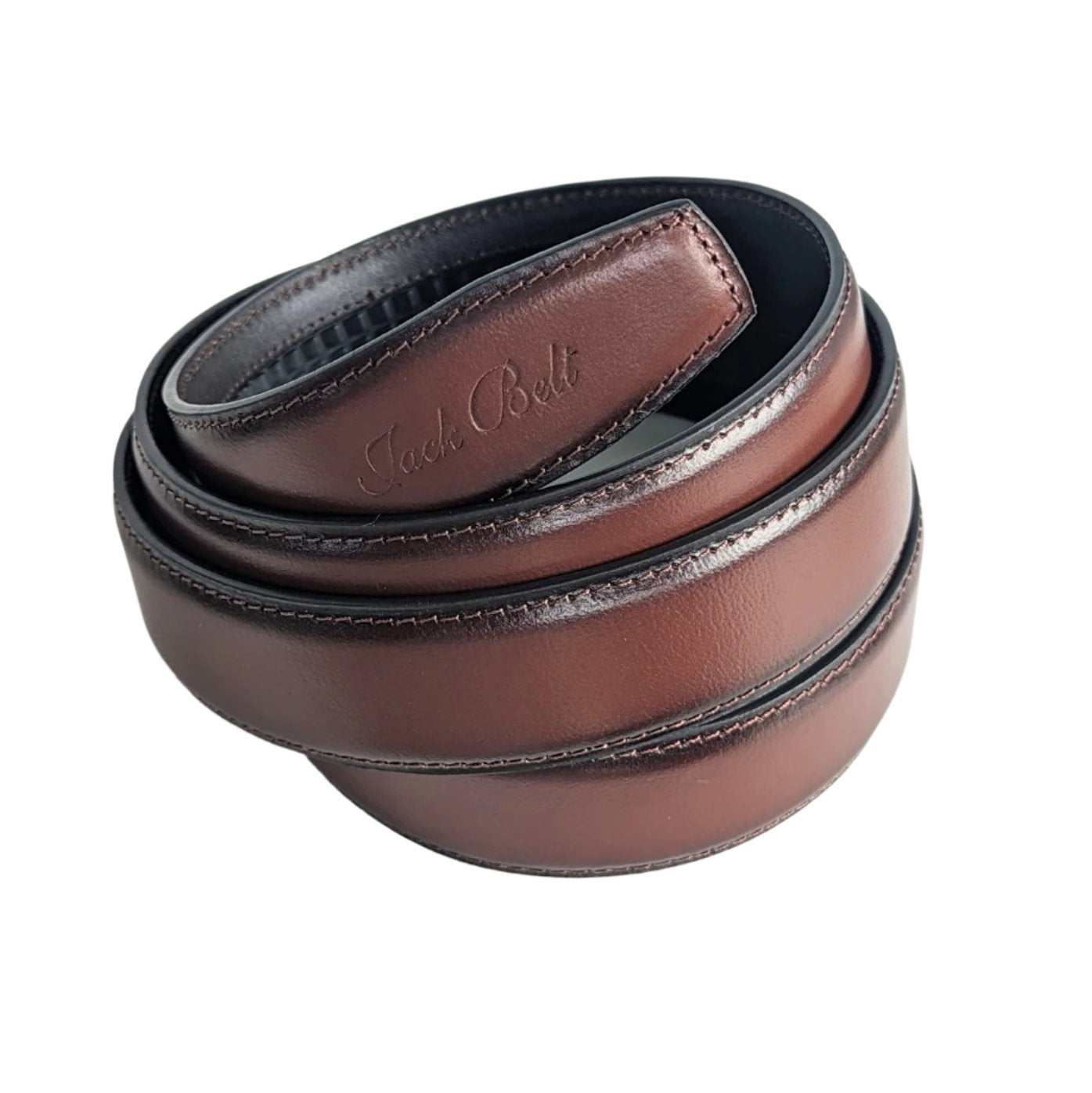 Jack Belt® Men's Full Grain Leather - Plain Brown (PLBR)