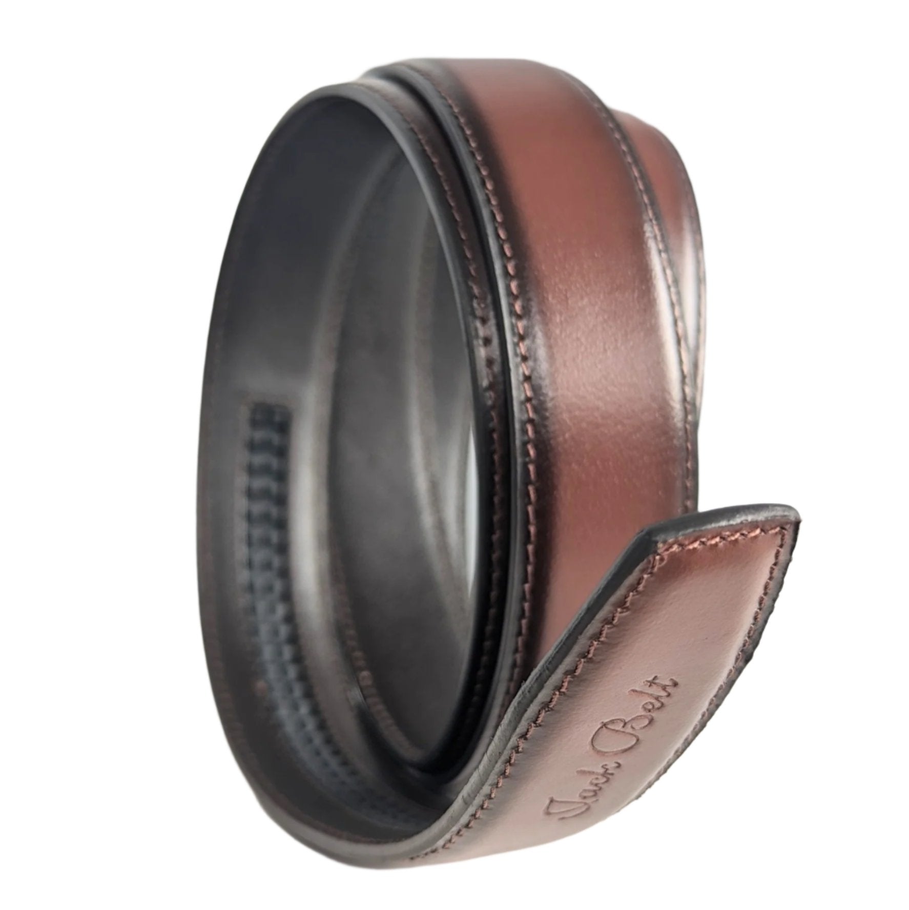 Jack Belt® Men's Full Grain Leather Belt - Plain Brown With M38 Buckle (PLBRM38)