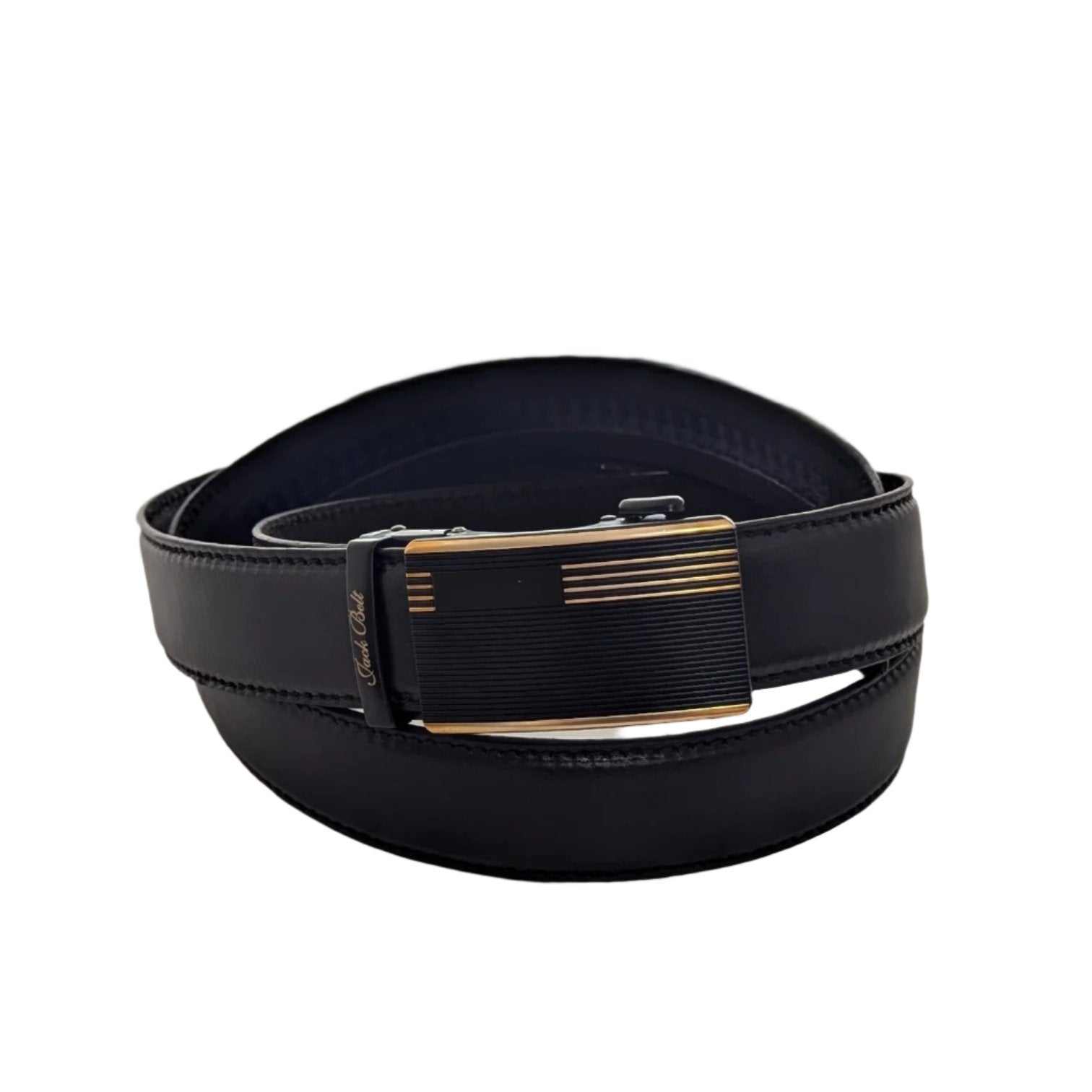 Jack Belt® Men's Full Grain Leather Belt - Plain Brown With M1 Buckle (PLBRM1)