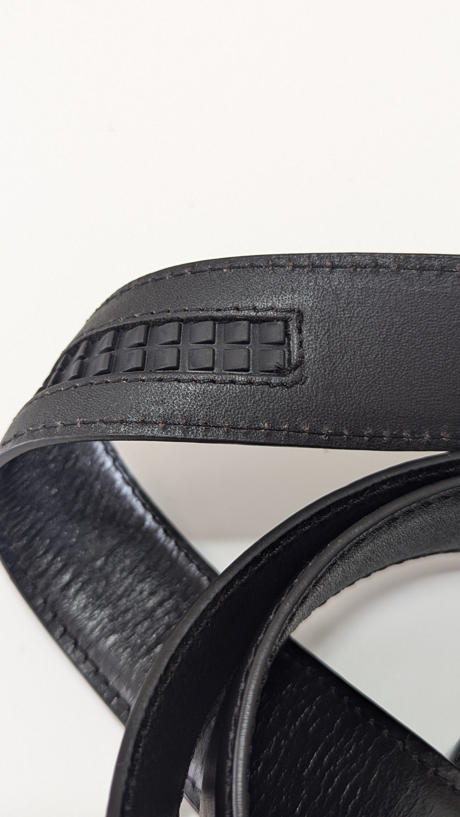 Jack Belt® Men's Full Grain Leather Belt - Plain Black With M9 Buckle (PLBLM9)
