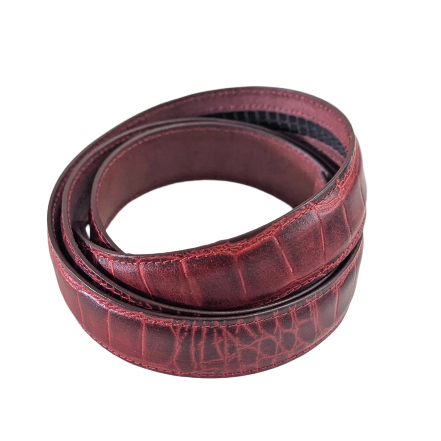 Jack Belt® Men's Full Grain Leather Belt Strap - Croc Brown (CRBR)