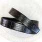 Genuine Leather 'Croc Patterned Black' SBL58