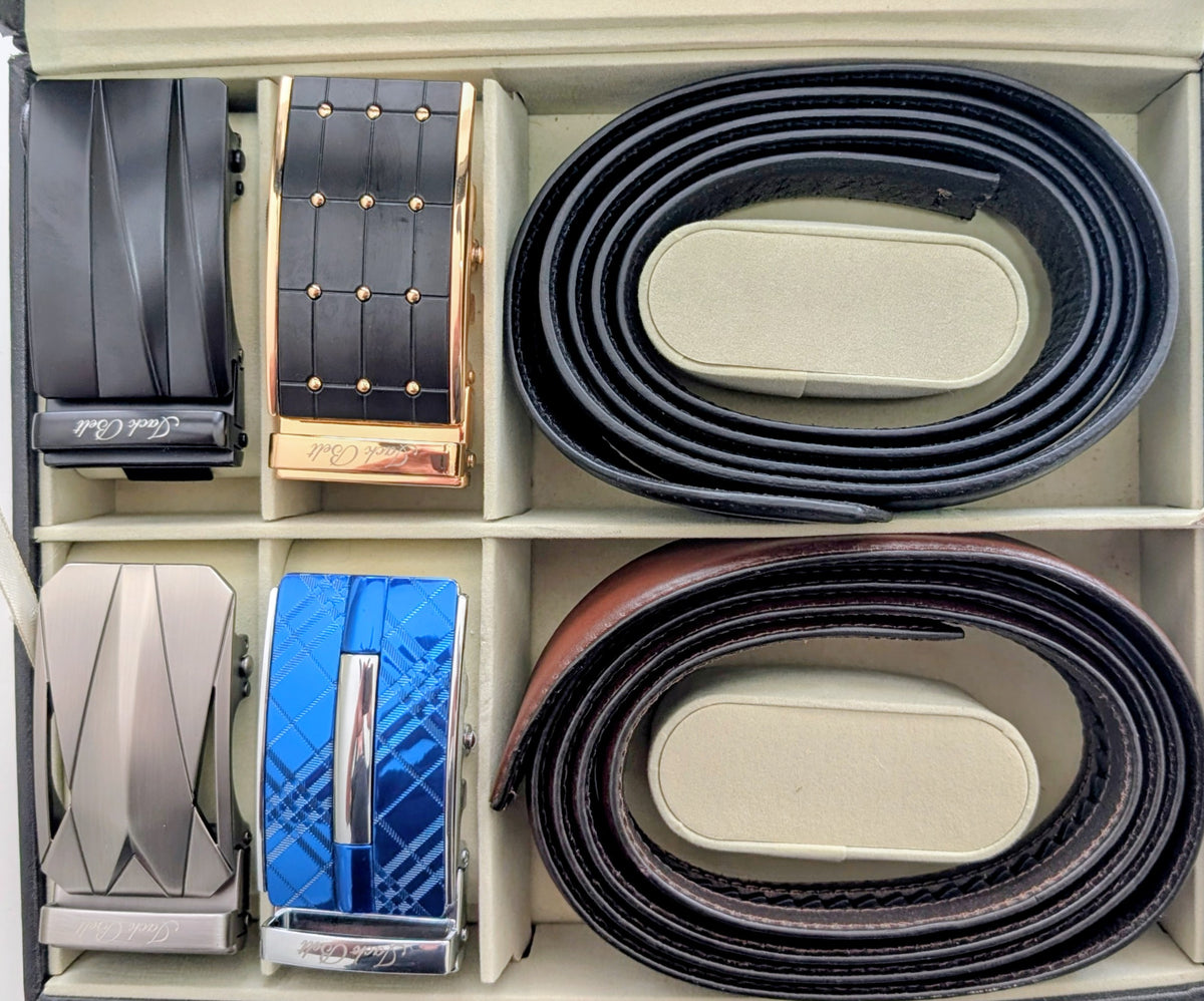 JACK BELT MEN'S ULTRA BOX BUNDLE (PLAIN BLACK AND PLAIN BROWN (M4, M78, M30 M5)