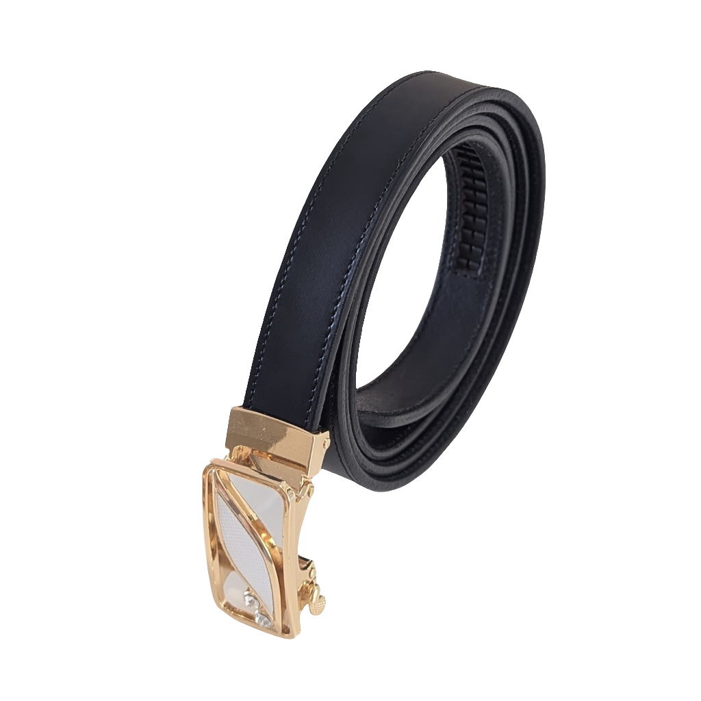 Jack Belt® Women's Full Grain Leather Belt - Slim Black With W7 Buckle (WSLBLW7)