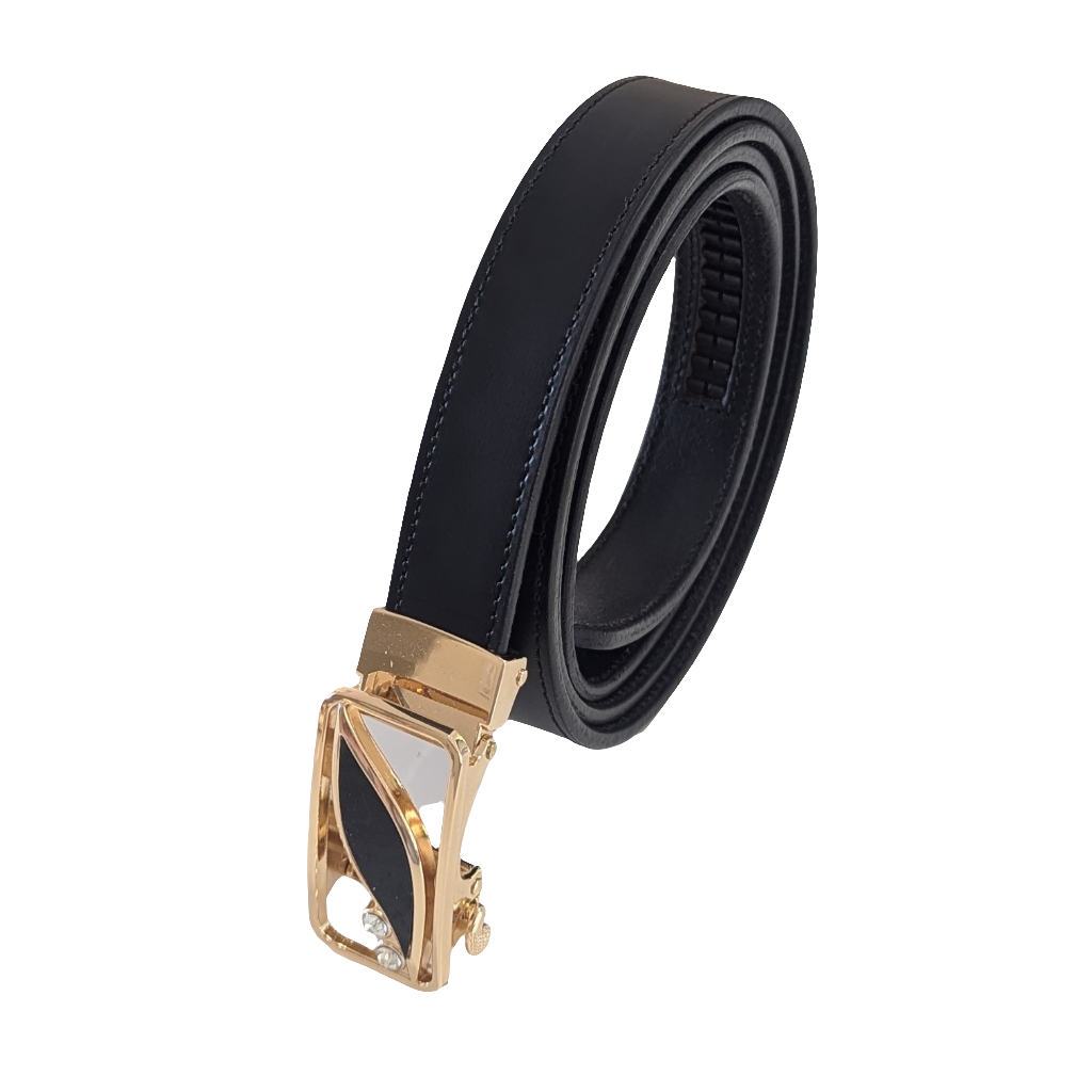 Jack Belt® Women's Full Grain Leather Belt - Slim Black With W8 Buckle (WSLBLW8)