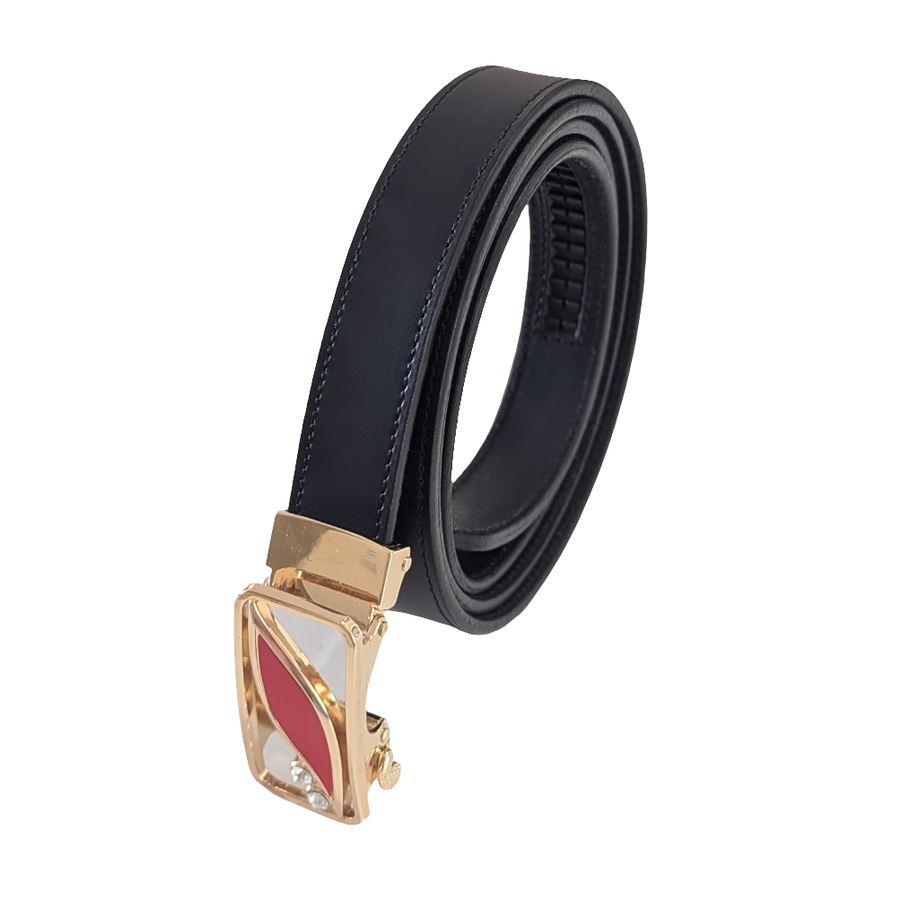 Jack Belt® Women's Full Grain Leather Belt - Slim Black With W9 Buckle (WSLBLW9)
