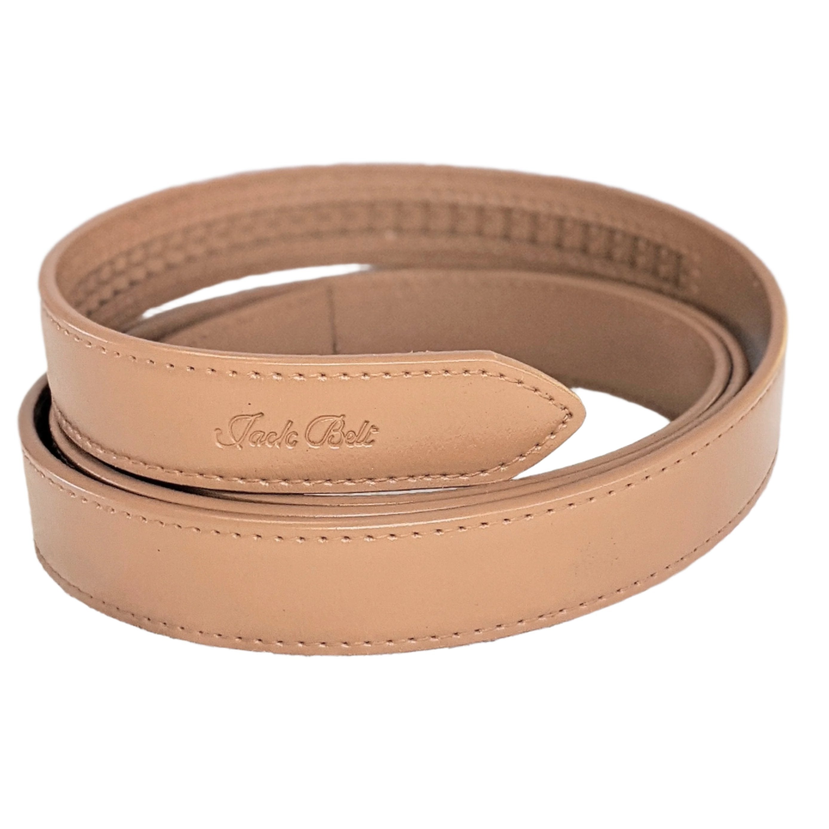 Jack Belt® Women's Full Grain Leather Belt Strap - Slim Tan (WSLTA)