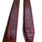 Full Grain Leather 'Rich Burgundy Croc' IRBCR