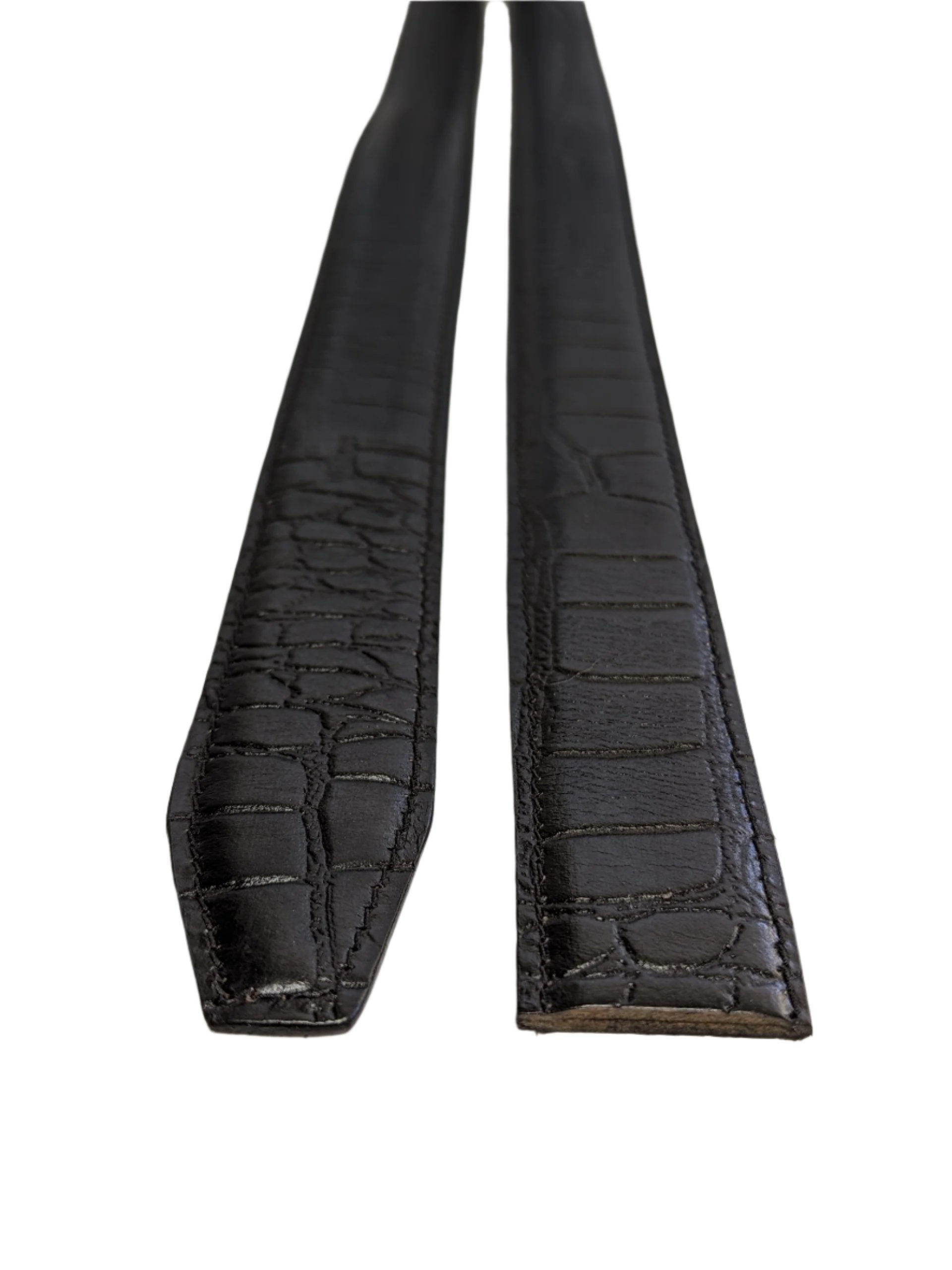 Jack Belt® Men's Full Grain Leather Belt Strap - Croc Black (CRBL)